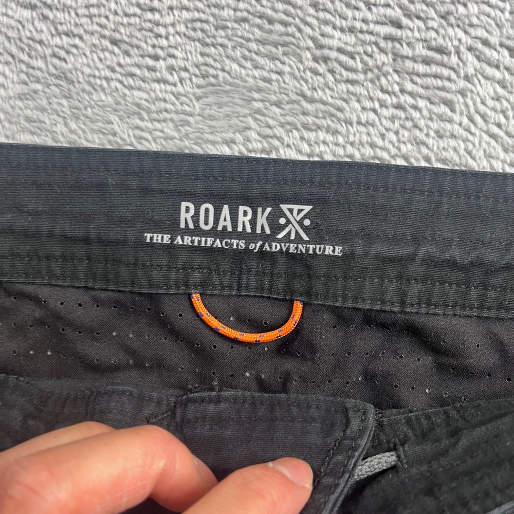 Roark Layover 2.0 Shorts Mens Black RS288 Travel Adventure Drawstring Size 36